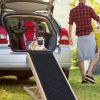 Foldable Wooden Dog Ramp for High Beds Non Slip Dual Heights Adjustable Pet  Ramp for Couch Car SUV 61LBS Load
