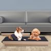 Foldable Wooden Dog Ramp for High Beds Non Slip 4 Heights Adjustable Pet Ramp for Couch Car SUV 176LBS Load