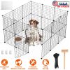 Small Animal Playpen with Door Dog Metal Playpen Small Medium Puppies Kennel Small Animal Cage Metal Wire Fence For Indoor Outd