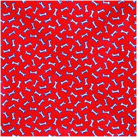 BANDANNA Tossed Bones Red