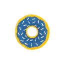 *ZIPPY PAWS Halloween Latex Donutz 2pk