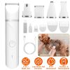 4 In 1 Electric Pet Dog Grooming Kit Cordless Rechargeable Pet Hair Trimmer Shaver Set Low Noise Nail Grinder with 4 Guide Combs