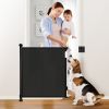 Retractable Puppy Safety Gate Door 58.3in Extra Wide Stair Gate for Dogs Gate with Punch Kit Punch-free Kit for Doorway Hallway Indoor Out