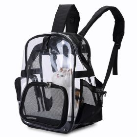 Transparent Pet Backpack Carrier for Small Dogs Breathable Mesh Window Travel Carrier Bag Weight up To 10lbs for Puppy Trave