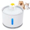 2.4L Automatic Dog Water Fountain Electric LED Pet Flower Water Dispenser Ultra Silent Health Dog Waterer Auto Off Level Window