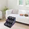 3 Steps Pet Stairs for Dogs - White claw with black bottom