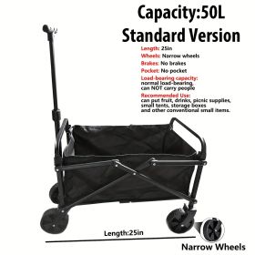 New Foldable Folding Car Stroller, Dog Stroller Heavy Duty Utility Garden Cart with All-Terrain Wheels for Beach, Lawn, Sports, Camping