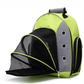Pet Carrier Backpack With Mesh Widow Dog, Puppies Travel Bag, Green