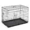 30" Pet Kennel Dog Folding Steel Crate Animal Playpen Wire Metal
