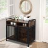 41 "Furniture Dog Cage, Metal Heavy Duty Super Sturdy Dog Cage, Dog Crate for Small/Medium Dogs, Double Door and Double Lock