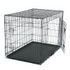 42" Pet Kennel Dog Folding Steel Crate Animal Playpen Wire Metal