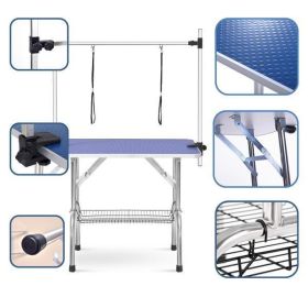 Large Size 46" Grooming Table for Pet Dog with Adjustable Arm and Clamps Large Heavy Duty Animal grooming table