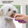 Pet Comb with Long & Short Stainless Steel Teeth for Removing Matted Fur; Knots & Tangles – Detangler Tool Accessories for Safe & Gentle DIY Dog