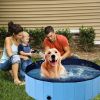 63 Inch Foldable Leakproof Dog Pet Pool Bathing Tub Pool for Dogs