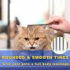 2 Pack Dog Combs with Rounded Ends Stainless Steel Teeth; Dog Comb for Removing Tangles and Knots; Professional Grooming Tool for Long and Short Haire