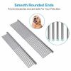 2 Pack Dog Combs with Rounded Ends Stainless Steel Teeth; Dog Comb for Removing Tangles and Knots; Professional Grooming Tool for Long and Short Haire