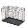 30" Pet Kennel Dog Folding Steel Crate Animal Playpen Wire Metal