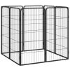 HEAV8-Panel Dog Playpen Black 19.7"x39.4" Powder-coated Steel