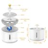 2.4L Automatic Dog Water Fountain Electric LED Pet Flower Water Dispenser Ultra Silent Health Dog Waterer Auto Off Level Window