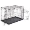 36" Pet Kennel Dog Folding Steel Crate Animal Playpen Wire Metal