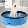 63 Inch Foldable Leakproof Dog Pet Pool Bathing Tub Pool for Dogs