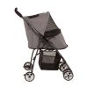 Puppy Pet Four Wheels Dog Jogger Stroller Trolley, One-Click Folding Travel Pet Carrier Trolley Foldable Travel Carriage