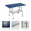 Large Grooming Table for Pet Dog with Adjustable Arm and Clamps Large Heavy Duty Animal grooming table, 42''/Blue