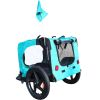 Light Green Foldable Pet Jogging Stroller Dog Carriers Bicycle Trailer Pet Dog Bike Trailer