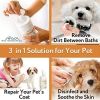 Dog Wipes for Pet Grooming with Chlorhexidine and Silk Protein Cleaning and Deodorizing Wet Wipes for Body Face and Paws Safe for Puppies