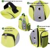 Pet Carrier Backpack With Mesh Widow Dog, Puppies Travel Bag, Green