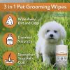 Dog Wipes for Pet Grooming with Chlorhexidine and Silk Protein Cleaning and Deodorizing Wet Wipes for Body Face and Paws Safe for Puppies