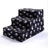 3 Steps Pet Stairs for Dogs - White claw with black bottom