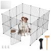 Small Animal Playpen with Door Dog Metal Playpen Small Medium Puppies Kennel Small Animal Cage Metal Wire Fence For Indoor Outd
