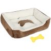 Pet Dog Bed Soft Warm Fleece Puppy Bed Dog Cozy Nest Sofa Bed Cushion Mat For S/M Dog