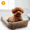 Pet Dog Bed Soft Warm Fleece Puppy Bed Dog Cozy Nest Sofa Bed Cushion Mat For S/M Dog