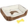 Pet Dog Bed Soft Warm Fleece Puppy Bed Dog Cozy Nest Sofa Bed Cushion Mat For S/M Dog