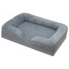 Pet Dog Bed Soft Warm Plush Puppy Bed Cozy Nest Sofa Non-Slip Bed Cushion Mat Removable Washable Cover Waterproof Lining For Small Medium Dog