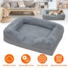 Pet Dog Bed Soft Warm Plush Puppy Bed Cozy Nest Sofa Non-Slip Bed Cushion Mat Removable Washable Cover Waterproof Lining For Small Medium Dog