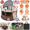 Foldable Playpen for Dog with Carry Bag Portable Travel Waterproof Indoor Outdoor Pet Cage Tent Detachable Upper Cover For Dogs