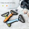 Professional Pet Deshedding Brush 2 Sided Dematting Dog Comb Brush Rake Puppy Grooming Tools Undercoat Shedding Flying Hair