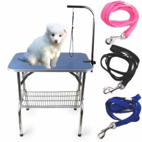 1pcs Adjustable Dogs Leash Pets Noose Loop Lock Clip Rope Dog Grooming Table Accessories Arm Bath Nylon Restraint Ropes Harness (Color: Black)