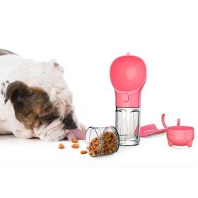Multifunctional Pet Water Cup Pet Feeder Pet Outdoor Water Cup Dog Food Cup Picking Up All-in-one Waterer Dog Feeding Tool (Color: Black)