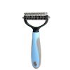 Pet Grooming Tool 2 Sided Undercoat Rake for Dogs - Safe Dematting Comb for Easy Mats & Tangles Removing -Pet Brush Grooming-Grooming Tool