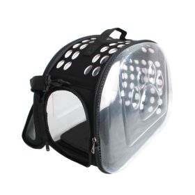 Pet Carrier; Foldable Portable Soft Side; Handbag for pets; Transparent Capsule Pocket Design; for dog Carrier; Dog Carrier; Suitable (colour: Large Lake Blue)