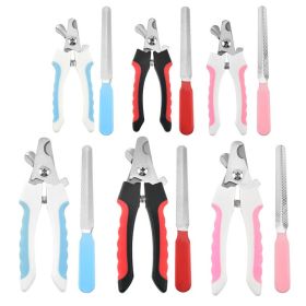 Pet claw Care Professional Pet Dog Nail Clipper Cutter With Sickle Stainless Steel Grooming Scissors Clippers for Pet Claws (Color: Blue, size: large)