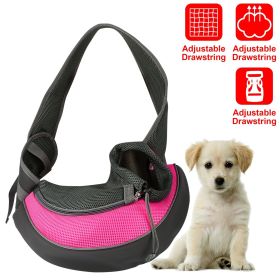 Pet Carrier for Dogs Hand Free Sling Adjustable Padded Strap Tote Bag Breathable Shoulder Bag Carrying Small Dog (Color: pink, size: s)