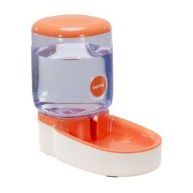 Automatic Dog Water Dispenser, Gravity Waterer, Large Capacity Pet Water Feeder for Small to Medium Sized Dogs(3.8L) Not Smart Devices (Color: Orange)