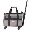 VEVOR Dog Carrier with Wheels, Airline Approved Rolling Pet Carrier with Telescopic Handle and Shoulder Strap