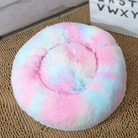 Dog Bed Super Soft Washable Long Plush Pet Kennel Deep Sleep Dog House Velvet Mats Sofa For Dog Basket Pet Bed (Color: Colors, size: 70cm)