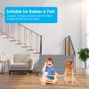 Retractable Security Gate Door 58.3in Extra Wide Stair Gate for Dogs Gate with Punch Kit Punch-free Kit for Doorway Hallway Indoor